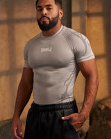 Gothic Compression Tees - Grey - High Definition Angle 1