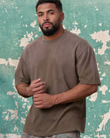 Gold's Iron Legacy Shadow Tees - Olive Wash - High Definition Angle 1