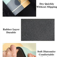 2PC Anti‑Slip Flower Design Bathroom Mat – Fast‑Drying, Water‑Absorbent Floor Mat