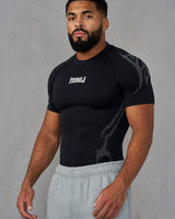 Gothic Compression Tees - Black/Grey - High Definition Angle 1