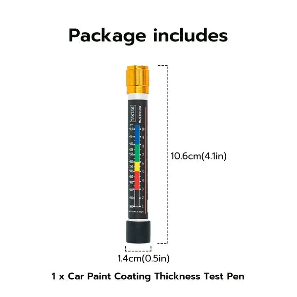 Car Paint Tester Pen Automotive Coating Thickness Gauge | Magnetic Paint Meter for Used Car Inspection