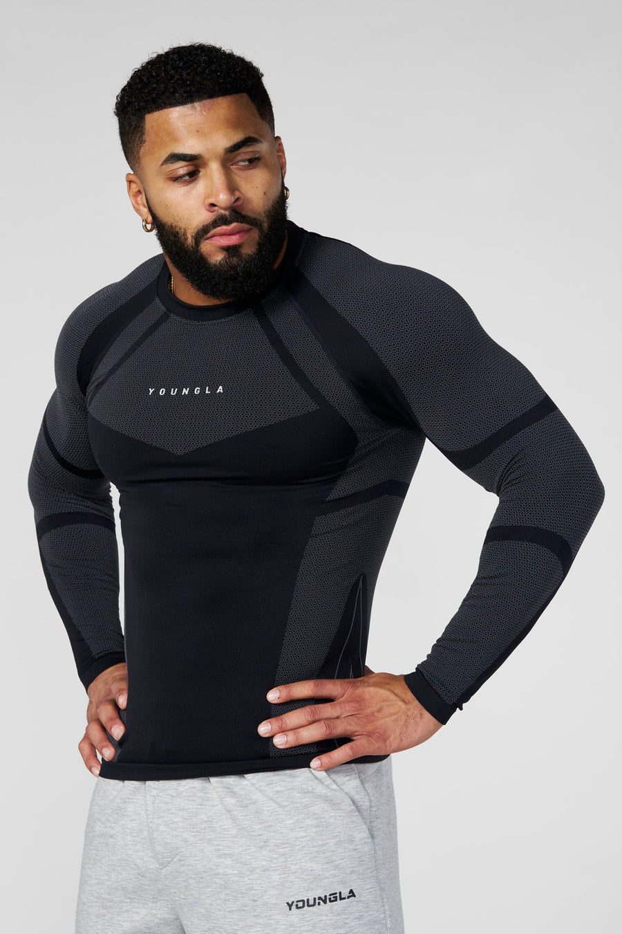 Apex Compression Longsleeves - Black - High Definition Angle 1