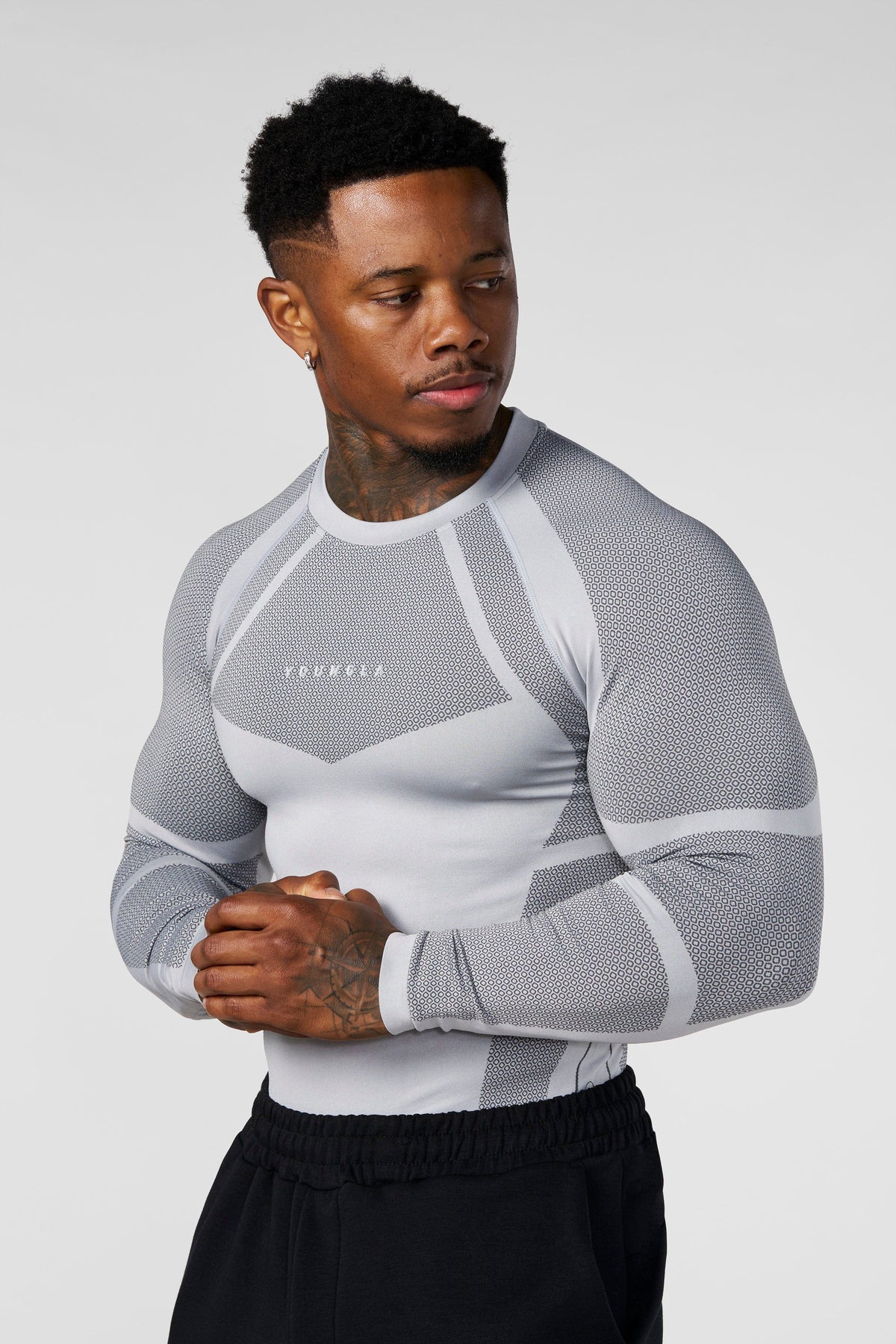 Apex Compression Longsleeves - Grey - High Definition Angle 1