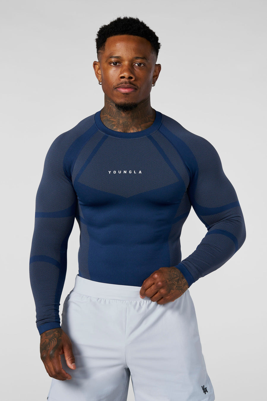 Apex Compression Longsleeves - Navy - High Definition Angle 1