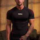 Gothic Compression Tees - Black/Red - High Definition Angle 1