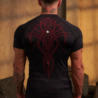 Gothic Compression Tees - Black/Red - High Definition Angle 2