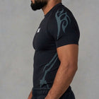Gothic Compression Tees - Black/Blue