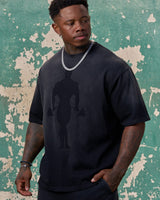 Gold's Iron Legacy Shadow Tees - Black Wash - High Definition Angle 1