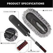 Microfiber Car Cleaning Duster | Telescopic Handle Exterior & Interior Cleaner