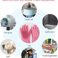 Silicone Magic Washing Gloves – Reusable Cleaning Gloves Pair